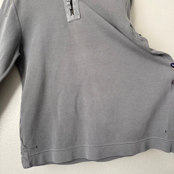 Vintage Tommy Bahama Mens Gray Rib Quarter Zip Sweater 100% Cotton Size Medium - Picture 6 of 11
